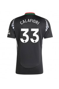 Arsenal Riccardo Calafiori #33 Jalkapallovaatteet Vieraspaita 2024-25 Lyhythihainen